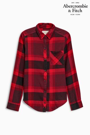 Abercrombie & Fitch Red/Black Check Shirt